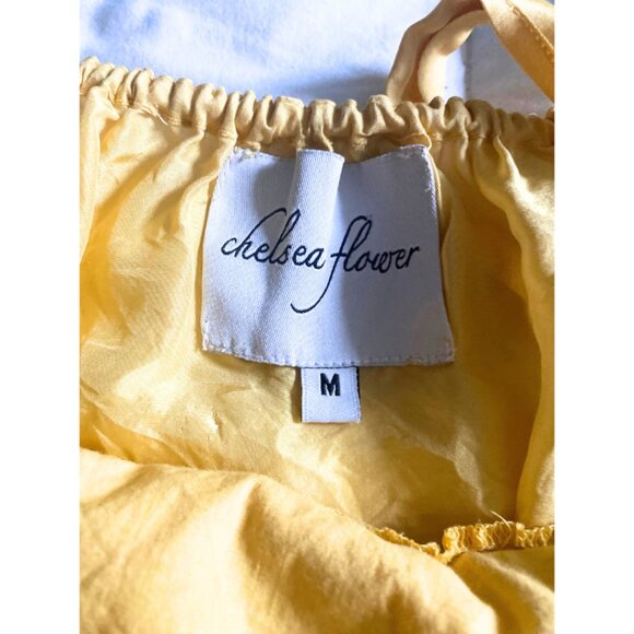 CHELSEA FLOWER 100% Silk Yellow Gold Camisole Top M - Picture 8 of 10